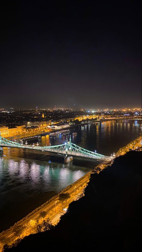 Budapest Night Aesthetic, Budapest At Night, Budapest Nightlife, Night Pic, Dream Board, City Lights, Budapest, Hungary, Night Life