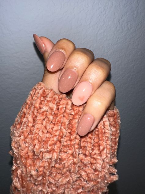 Round Long Nails, Fall Nails Medium, Nails Acrylic Round, Fall Aesthetic Nails, Brown Fall Aesthetic, Fall Neutral Nails, Long Round Nails, Neutral Nails Acrylic, Aesthetic Nails