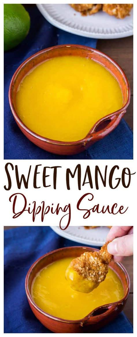 Mango Coconut Sauce, Mango Sauce Recipes, Mango Sauce For Chicken, Mango Recipes For Dinner, Thaw Frozen Shrimp, Shrimp Dips, Mango Ideas, Coconut Shrimp Dipping Sauce, Mango Sauce Recipe