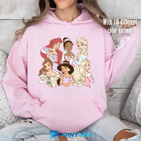 Step into a world where every thread tells a story with Printson's Disney Princesses Hoodie. Crafted using the innovative DTF transfer technique, this hoodie not only offers comfort but brings to life the vibrant tales of Disney's most beloved princesses. Whether you're lounging at home or embarking on a magical day out, this hoodie is your perfect companion.   #Princeton #dtf #gangsheet #directtofilm #readytopress #dtfprint #dtftransfers Disney Princess Hoodie, Princess Hoodie, Disney Princesses, Days Out, 3rd Birthday, Dtf Transfer, Color Options, Your Perfect, Ios