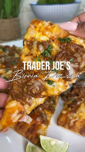 Trader Joe’s Birria Pizza, Birria Pizza Trader Joe’s, Trader Joes Pizza Recipe, Birria Pizza, Burrata Pizza, Trader Joes Recipes, Gourmet Pizza, Homemade Meals, Pizza Recipe