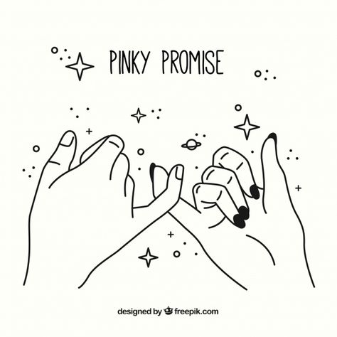 Me and my friend Ridge always pinkie promise each other stuff because that’s the only way we both will not break the promise.😂 Tattoo Main, Pinky Promise Tattoo, Holding Hands Drawing, Promise Tattoo, Aesthetic Drawings, Pinky Swear, Image Svg, Pola Sulam, Pinky Promise