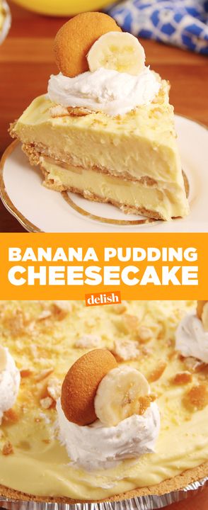 This Banana Pudding Cheesecake will make you feel things you've never felt before. Get the recipe from Delish.com. Puding Pisang, Pudding Cheesecake, Banana Pudding Cheesecake, Best Banana Pudding, Banana Cheesecake, Award Ceremony, Outfits Rave, Oreo Dessert, Banana Recipes