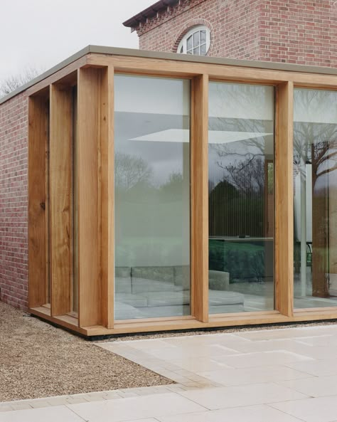 Architecture Extension, Brick Bedroom, Georgian Style Homes, Edwardian House, House Extension Design, Extension Designs, Masonry Wall, Georgian Homes, Glass Facades