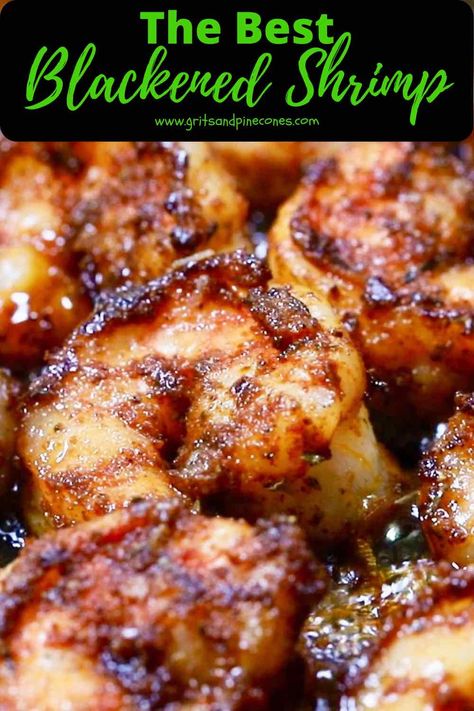 Shrimp One Pan, Blackening Seasoning, Cooked Shrimp Recipes, The Chunky Chef, Chunky Chef, Pan Shrimp, Blackened Shrimp, Grilled Shrimp Recipes, Shrimp Recipes For Dinner