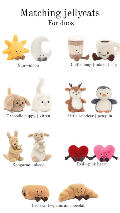 #jellycat #toys #matching #duo #cute #fyp Jellycat Toys, Jelly Cat, Jellycat Stuffed Animals, Stop And Shop, Me Against The World, Preppy Christmas, Best Friends Funny, Preppy Room, Crafty Gifts