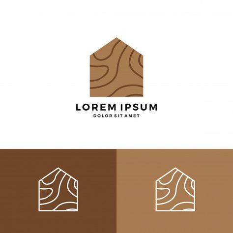 Wood house home grain timber lumber logo... | Premium Vector #Freepik #vector #background #logo #business #vintage Wood Grain Logo, Timber Logo, Wood Logo Branding, Production Logo Design, Wood Logo Design, Production Logo, Nature Hotel, Wood Branding, Architect Logo