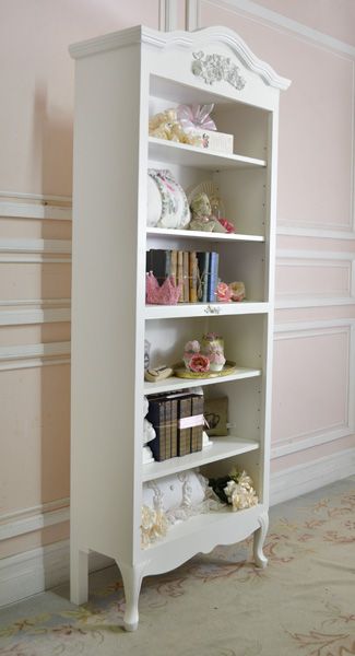 French Bookshelf, Shabby Chic Bookshelf, Chic Bookshelf, Shabby Chic Bookcase, Muebles Shabby Chic, Shabby Chic Shelves, Shabby Chic Office, Vintage Bookshelf, Vintage Bookcase