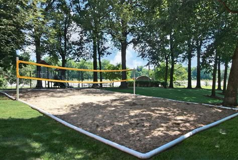 At Home Volleyball Court, Home Volleyball Court, Volleyball Court Backyard, Beach Volleyball Court, Sand Volleyball, Sand Volleyball Court, Come Out And Play, Volleyball Court, Play Volleyball