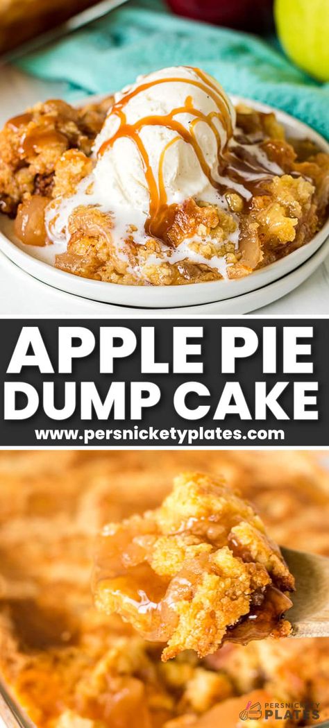 Easy Recipes Using Apple Pie Filling, Apple Pie Dump Cake, Apple Pie Filling Desserts, Pie Filling Desserts, Easy Apple Pie Filling, Tasteful Recipes, Recipe Using Apples, Apple Coffee Cake, Apple Pie Filling Recipes