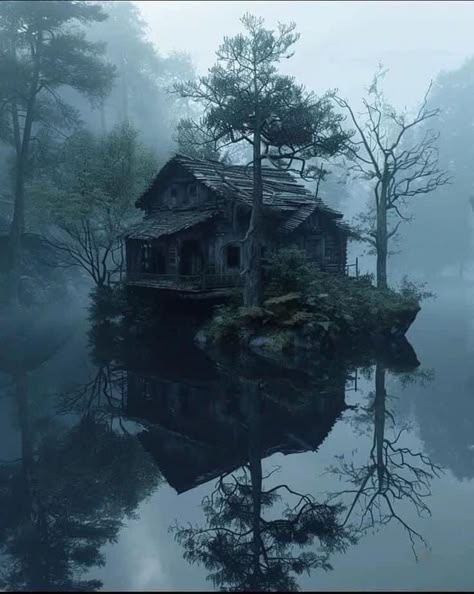 Haunted Places Aesthetic, Eerie Photography, Gothic Setting, Witches Cottage, Eerie Places, Dark Forest Aesthetic, Creepy Houses, Old Abandoned Houses, Hogwarts Aesthetic