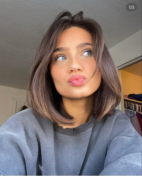 Grace Brinkly, Revlon Brush, Short Brown Hair, Photo Insta, Haircuts Straight Hair, Haircut And Color, Short Hair Haircuts, Beauty Hair, Aesthetic Hair