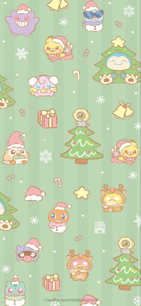 Video Game Christmas Wallpaper, Nintendo Christmas Wallpaper, Pokémon Christmas Wallpaper, Winter Pokemon Wallpaper, Pokemon Winter Wallpaper, Pokemon Snorlax Wallpaper, Pokemon Christmas Wallpaper, Kawaii Christmas Wallpaper, Pokémon Christmas