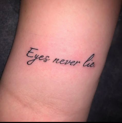 Eyes Never Lie Tattoo, The Eyes Chico They Never Lie Tattoo, Enigma Tattoo, Eyes Never Lie, Hip Tattoo Designs, Snow Flake Tattoo, Small Shoulder Tattoos, Never Lie, Tattoo Board