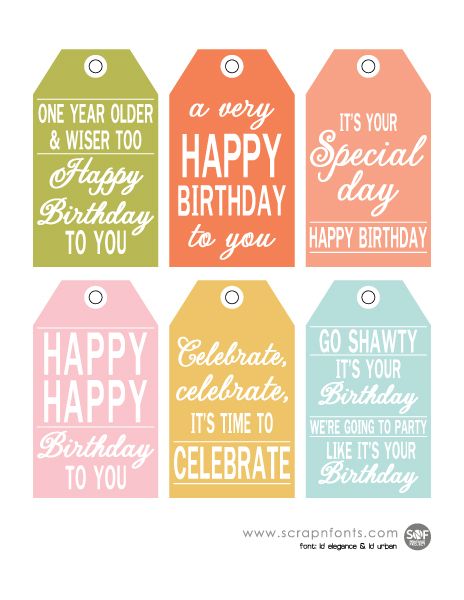 free printable birthday tags for gifts and goodies Birthday Tags Free Printable, Birthday Tags Printable, Birthday Gift Tags Printable, Craft Paper Wrapping, Printable Wrapping Paper, Good Gifts For Parents, Happy Birthday Tag, Birthday Tag, Birthday Gift Tags