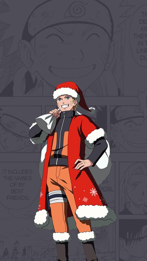 Anime Thanksgiving Wallpaper, Naruto Christmas Wallpaper, Christmas Anime Wallpaper, Christmas Naruto, Wallpaper Weihnachten, Naruto Christmas, Animated Christmas Wallpaper, Naruto Icon, Old Cartoon Network