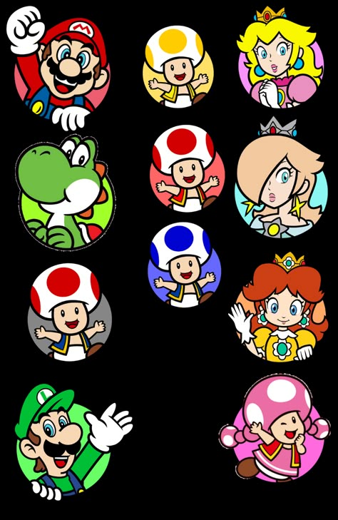 Super Mario 3D World Deluxe Icons by TJZiomek on DeviantArt Mario And Luigi Clipart, Super Mario Pictures To Print, Mario Brothers Drawings, Super Mario Bros Painting, Mario Mashrom, Mario Stickers Printable, Mario Graphic Design, Super Mario Characters Drawing, Mario Character Drawings