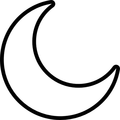 Moon Free Icon | Free Icon #Freepik #icon #freenature #freenight #freecrescent-moon #freehalf-moon Moon Drawing Black And White, Moon Cut Out, Moon Silloutes, Sketch Of Moon, Moon Outline Drawing, Moon Template Free Printable, Cartoon Moon Drawing, Moon Simple Drawing, How To Draw The Moon