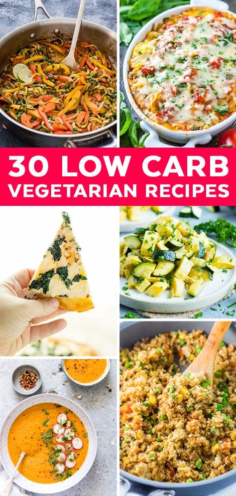 Vegetarische Diners, Vegetarian Dinner Recipes, Low Carb Vegetarian Recipes, Diner Recept, Low Carb Diets, Diet Breakfast Recipes, Diet For Beginners, Ketogenic Diet Meal Plan, Ketogenic Diet For Beginners