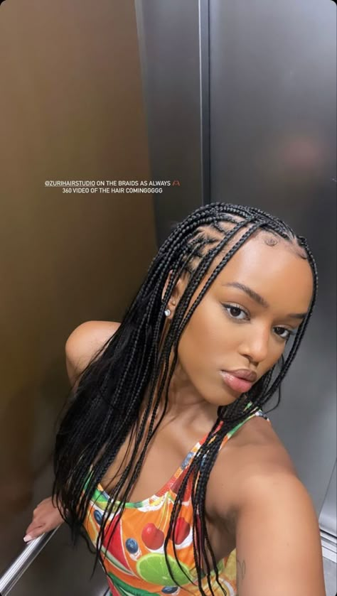 Cornrow Middle Part Braids, Big Forehead Hairstyles Braids, Fulani Braids Hairstyles Big Forehead, Box Braids Big Forehead, Fulani Braids With Front Braids, Braids With Big Forehead, Bella Sabo, Braids For Big Foreheads African, Big Forehead Braids