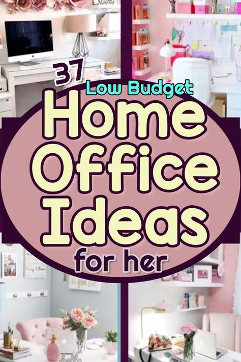 Budget Home Office, Girl Home Office, Guest Room Combo, Feminine Home Office Ideas, Cozy Decor Ideas, Diy Home Office, Office Ideas For Women, Home Office Ideas For Women, Crafting Space