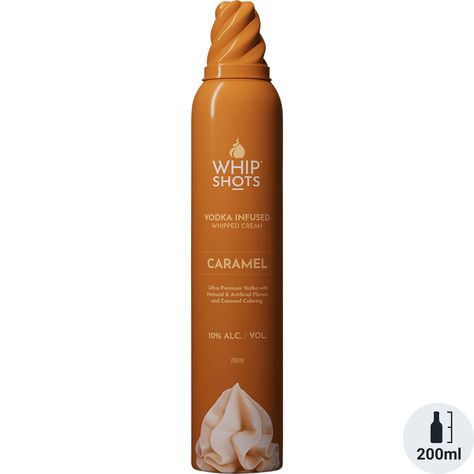 Whip Shots Caramel Vodka Infused Whipped Cream | Total Wine & More Vodka Whipped Cream, Vodka Caramel, Infused Whipped Cream, Shots Vodka, Vodka Infused, Wheated Bourbon, Whipped Cream Vodka, Caramel Vodka, Premium Vodka