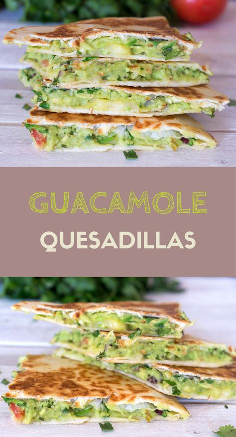 Dinners With Guacamole, Cold Quesadilla Lunch Ideas, Guacamole Lunch Ideas, Guacamole Wrap Recipes, Guacamole Dinner Ideas, Recipes Using Guacamole, Guacamole Meals, Recipes With Guacamole, Guacamole Quesadilla