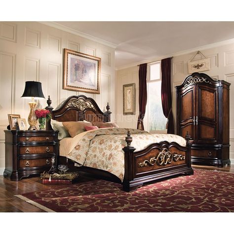 Stafford Panel Bedroom Set Tuscan Bedroom, Upholstered Sleigh Bed, Hiasan Bilik Tidur, Tuscan Design, Mediterranean Home Decor, King Bedroom Sets, California King Bedding, Bedroom Sets Queen, Bedroom Panel