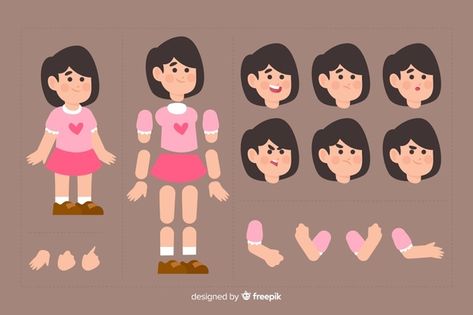 Cut Out Animation, Free Cartoon Characters, 2d Character Animation, Character Rigging, Adobe Animate, Illustrator Design Tutorial, Vector Character Design, Animation Character, Character Template