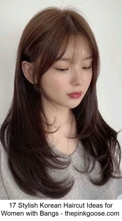 Wispy Bangs With Bob, Wispy Bangs And Face Framing Layers, Bangs With Lob, Curtain Bangs And Wispy Bangs, Bangs With A Bob, Asian Curtain Bangs, Korean Wispy Bangs, Bangs With Bob, Korean Air Bangs