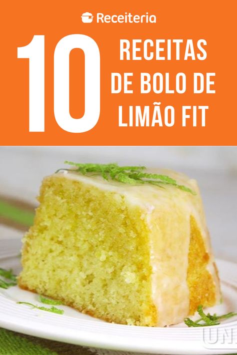 #receitas #bolo #limao #fit Bolo Fit, Lemon Cake, Summer Desserts, Vanilla Cake, Waffles, Low Carb, Condiments, Muffins, Healthy Eating