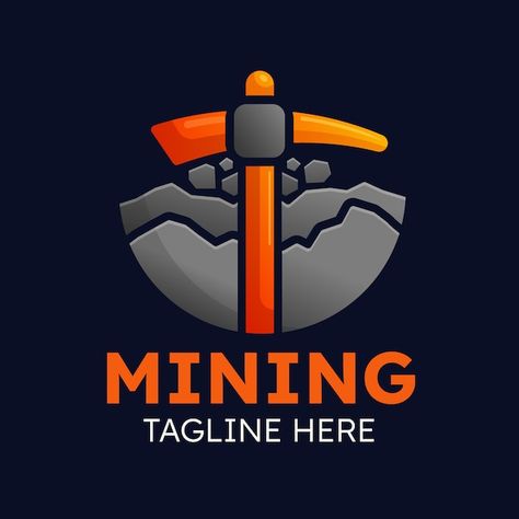 Free vector gradient mining logo templat... | Free Vector #Freepik #freevector #mining-logo #cryptocurrency-logo #personal-logo #education-logo Mining Logo, Cryptocurrency Logo, Logo Education, Construction Company Logo, Startup Ideas, Vector Gradient, Education Logo, Construction Logo, Crypto Mining