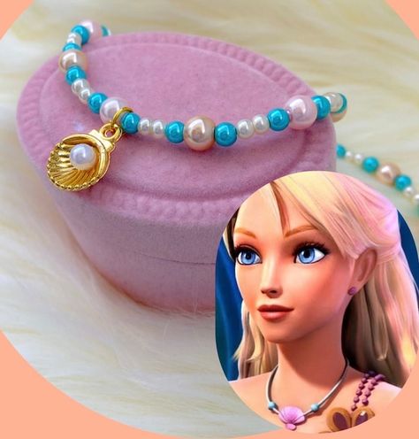 ZjewelleryCo - Etsy Turkey Merliah Summers Aesthetic, Barbie Necklaces, Merliah Summers, Barbie Jewerly, Barbie Photos, Oyster Necklace, Shell Mermaid, Princess Charm School, Mermaid Barbie