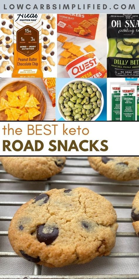 Check out the best low-carb and keto road trip snacks, including store-bought and homemade snacks, to keep you going while on the road. Keto Road Trip Snacks, Low Carb Snacks On The Go, Best Low Carb Tortillas, Crockpot Snacks, Sugar Free Frosting, Trip Snacks, Keto Products, Low Carb Crackers, Sugar Free Drinks