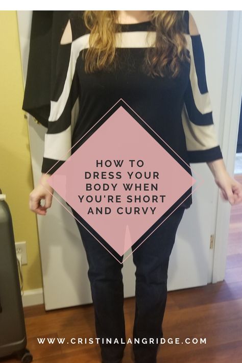 How To Dress For Petite Curvy, Clothing For Short Curvy Women, How To Dress Short And Curvy Style, Styles For Petite Curvy, Flattering Dresses For Short Curvy Women, Short Curvy Style, Petite Chubby Outfit, Short Height Fashion For Women, Petite And Curvy Fashion