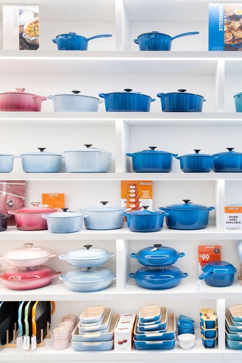 Le Creuset began producing its first enamelled cast iron pots in 1925 from its foundry in Fresnoy le Grand, France. The boutique is delighted to offer a Virtual Shopping service, allowing you to view and shop the Village collections at home. Simply visit the link below to arrange a consultation with the boutique and have your purchases delivered to your door! Minimalist Kitchen Essentials, Le Creuset Kitchen, Bicester Village, Catalog Design Layout, Store Kitchen Appliances, Kitchen Decor Collections, Kitchenware Shop, Luxury Tableware, House Shop