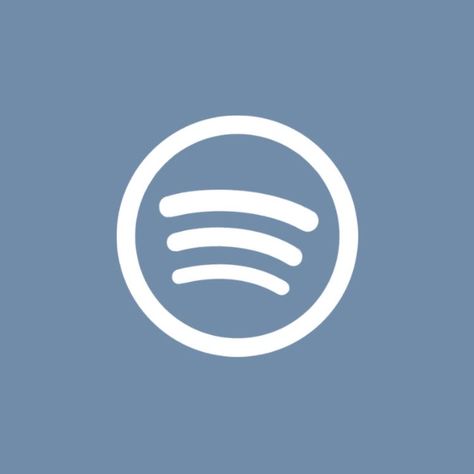 Blue Spotify Icon, Blue Spotify, Blue Apps, Gray Icons, Muted Turquoise, Spotify Logo, Turquoise Aesthetic, Spotify Icon, Ios14 Icons