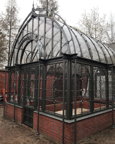 Rooftop Greenhouse, White Picket Fence Ideas, Dream Greenhouse, Picket Fence Ideas, Greenhouse Conservatory, Victorian Greenhouse, Victorian Greenhouses, Backyard Creations, Shed Of The Year