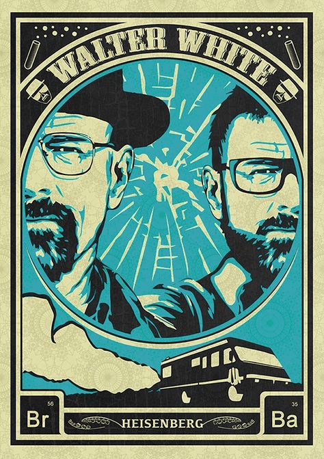 Breaking Bad Posters, Bad Graphic Design, I Am The Danger, Bad Fan Art, Breaking Bad Poster, Breaking Bad Art, Adobe Photoshop Design, Bad Art, Vintage Poster Design