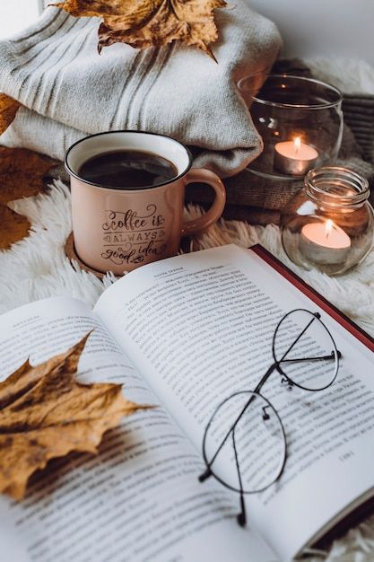 White Blanket, A Cup Of Coffee, Cup Of Coffee, Premium Photo, A Book, Cafe, Stock Photos, Candles, Coffee