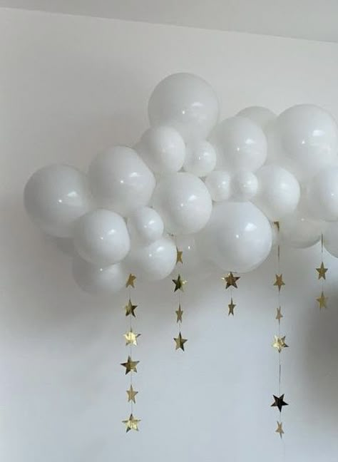 Perlengkapan Bayi Diy, Cloud Theme, Balloon Clouds, Moon Baby Shower, Gender Party, Star Baby Showers, Baby Gender Reveal, Idul Fitri, Baby Gender