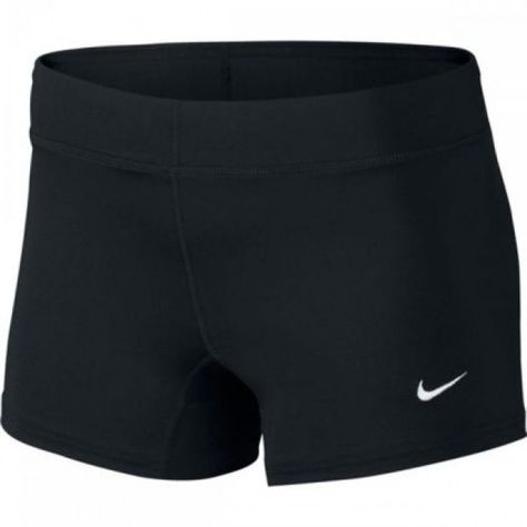 Nike Women's Performance Game Short - 3.75 Inseam - Black    Made with sweat-wicking fabric and lined inseam gusset the Nike Women's Performance Short delivers a comfortable fit and room to move during high intensity matches. The trademarked Dri-Fit fabric helps you stay cool when things heat up! #volleyball #volleyball #spandex Nike Spandex Shorts, Nike Volleyball, Nike Spandex, Nike Pro Spandex, Volleyball Games, Volleyball Shorts, Volleyball Outfits, Dr Closet, Spandex Shorts