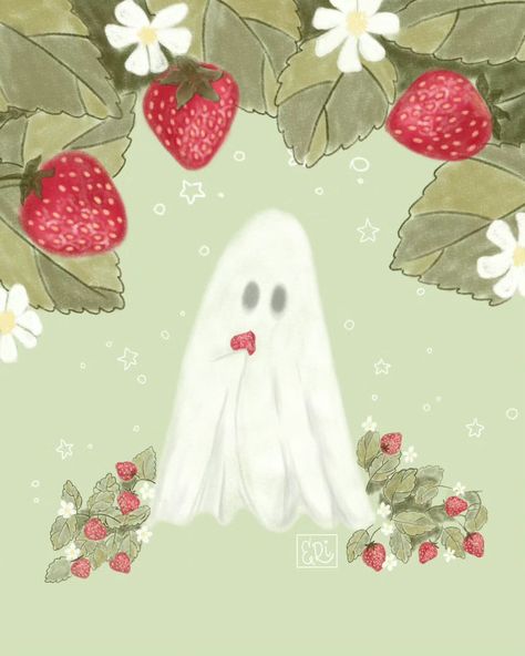 Strawberry fields forever 🍓 #illustration #ghost #halloween #ilustração #fantasminha Ghost Drawing, Strawberry Fields Forever, Strawberry Fields, Ghost Halloween, Ghost, Art Inspiration, Halloween, Drawings, Quick Saves