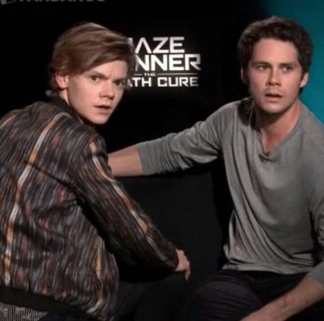 Maze Runner Cast Photos, Thomas X Newt, Newt X Thomas, Thomas And Dylan, Dylan And Thomas, Movie Duos, The Maze Runner Newt, Maze Runner 1, The Maze Runner Cast