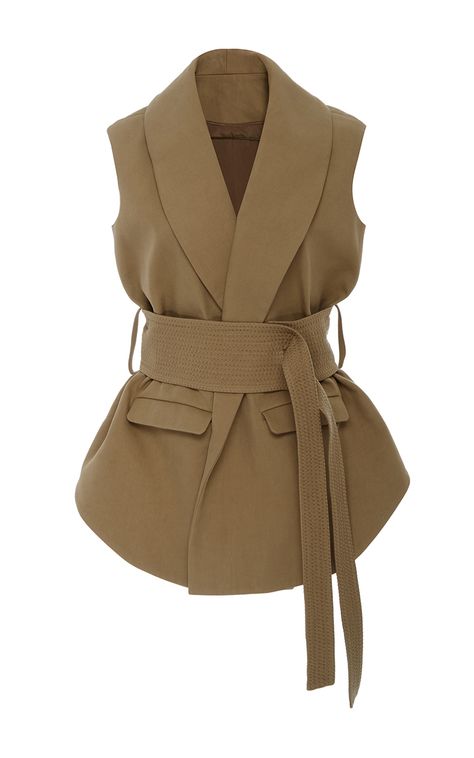 Utility Vest by ROSIE ASSOULIN for Preorder on Moda Operandi Vest Outfits For Women Summer, Brown Waistcoat, Classy Going Out Outfits, Conservative Outfits, Vest Tops, Utility Vest, Brown Vest, Mode Abaya, Stylish Work Attire