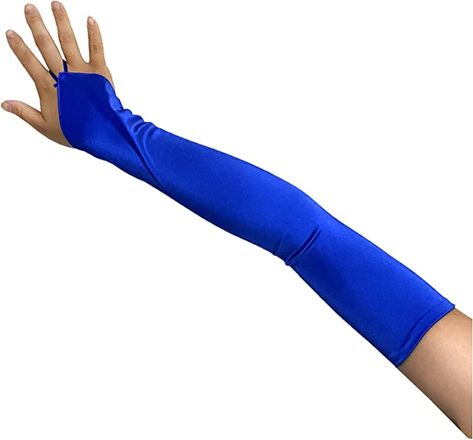 Amazon.com: 19inch Baby Light Blue Over the Elbow Super Long Fingerless Opera Satin Gloves Women (Light Blue) : Clothing, Shoes & Jewelry Dark Blue Gloves, Oc Fnaf, Light Blue Clothing, Satin Gloves, Character Wardrobe, Elbow Gloves, Blue Gloves, Baby Light, Gloves Women