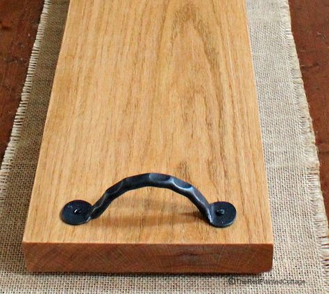 DIY Thick Wood Tray Homemade Trays Easy Diy, Wooden Tray Ideas Decor, Small Wooden Tray, Wood Trays, Painted Cottage, Tray With Handles, Diy House Projects, Book Book, Homemade Crafts