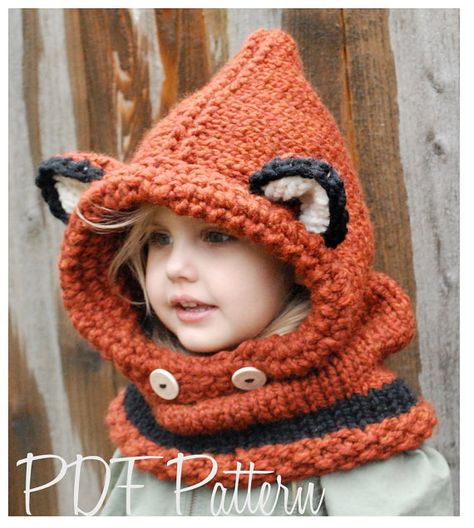 Knitting PATTERNThe Failynn Fox Cowl Toddler  by Thevelvetacorn, $5.50 Velvet Acorn, Fox Hoodie, Cowl Knitting, Hooded Cowl, Handmade Beanies, Pointed Ears, Fox Ears, Hat And Scarf Sets, Cowl Pattern