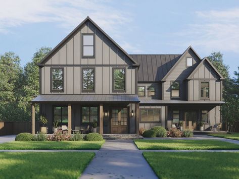 Modern Farmhouse Architecture and Siding Ideas | James Hardie Hardie Siding Ideas, James Hardie Siding Ideas, Hardie Siding Colors, Modern Farmhouse Architecture, James Hardie Siding Colors, House Siding Options, Exterior Siding Colors, Siding Styles, Siding Ideas