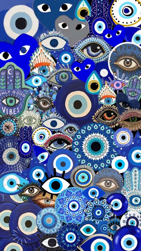 Wallpapers Evil Eye, Flor Iphone Wallpaper, Pretty Phone Backgrounds, Hamsa Art, Evil Eye Art, Eyes Wallpaper, Iphone Lockscreen Wallpaper, Witchy Wallpaper, Spiritual Artwork